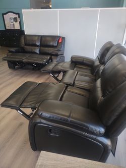 New recliner sofa and loveseat both