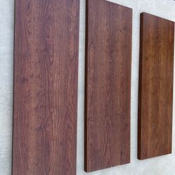 Walnut Finished Shelves