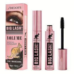 4D Volume Mascara Three-in-One Waterproof Thickening Lengthening Curling Lasting Big Eye Mascara Wholesale Plant Squalene Formula