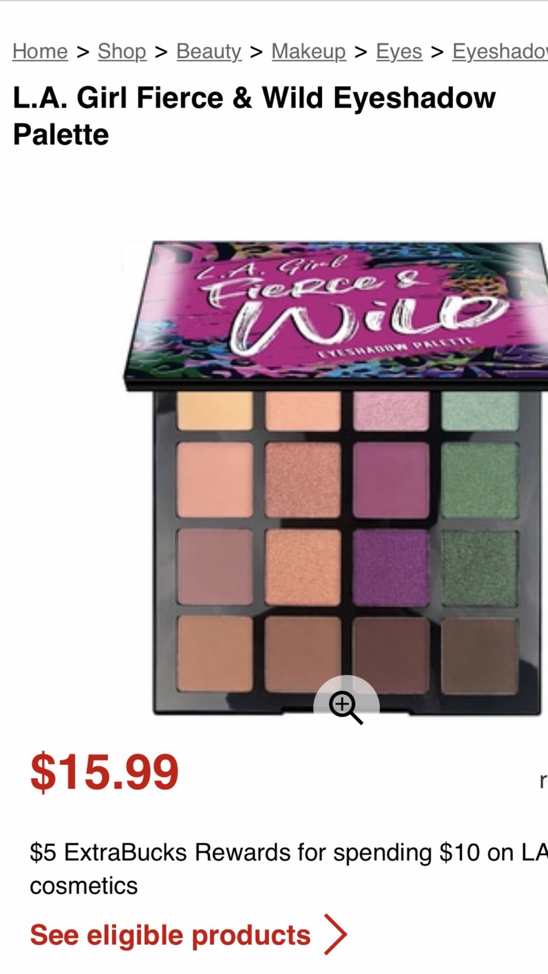 L.A. Girl shadow palette