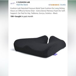 Cushion Lab Patented Pressure Relief Seat Cushion - NEW