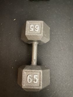 Dumbbell- 1 65lb single dumbbell