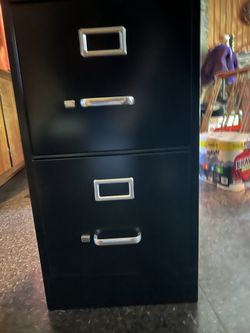 Staples Brand 2 Drawer Locking File Cabinet