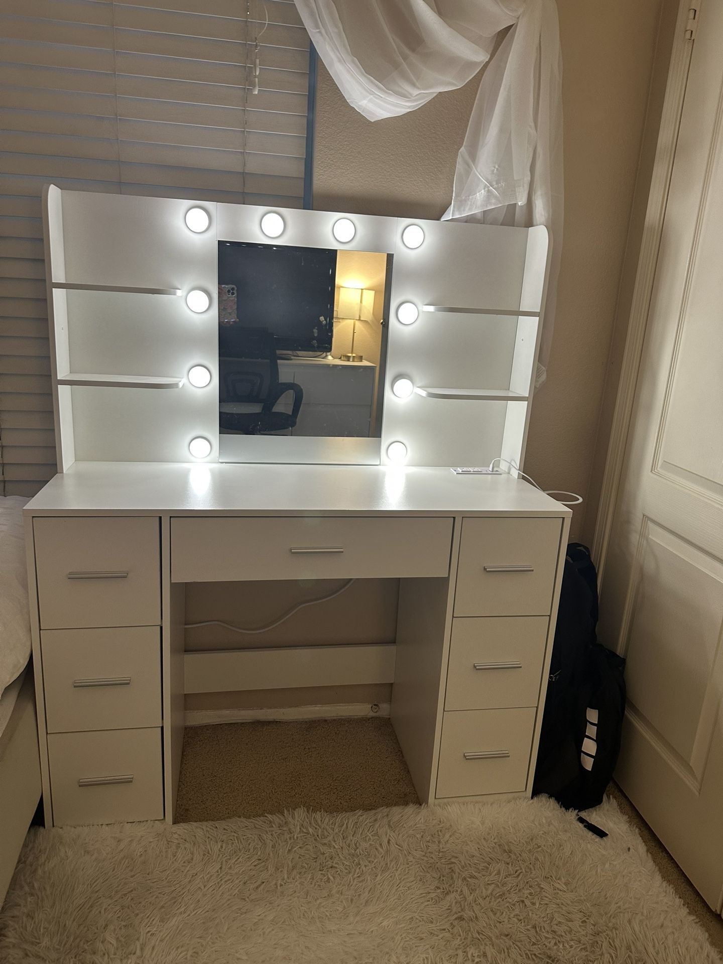 White Vanity Desk