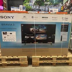 75 “ Sony smart 4K BRAVIA 3 HDR TV 