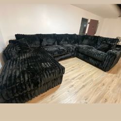 Brand New Super Plush Corny Corduroy Sectional 