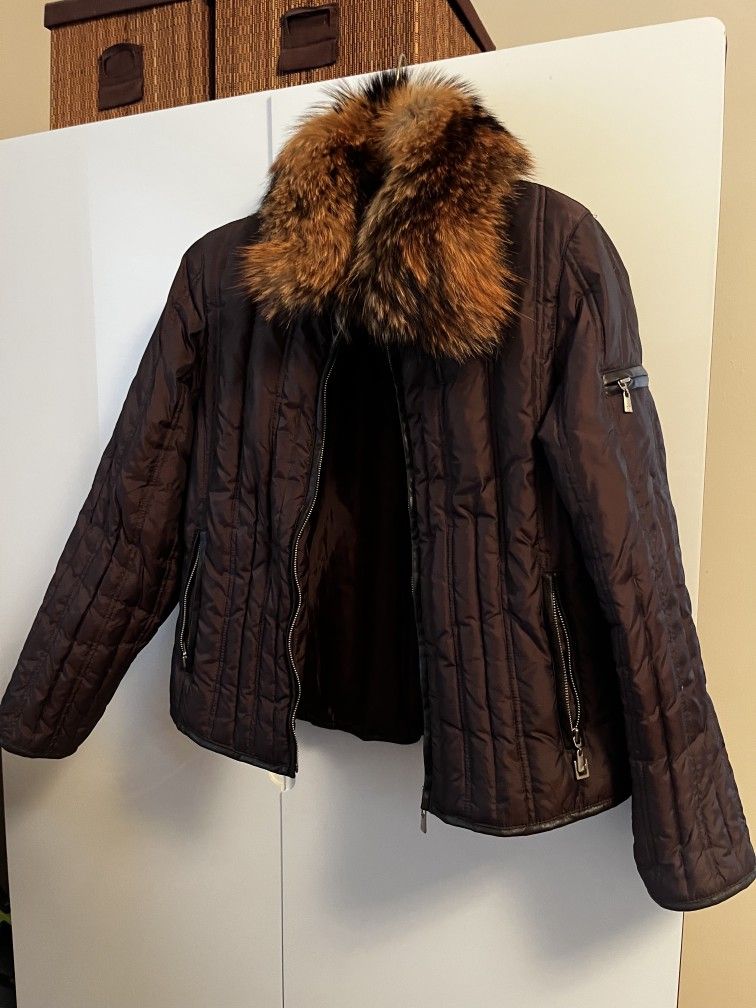 Michael Kors Puffy Jacket w/Detachable Fur Collar