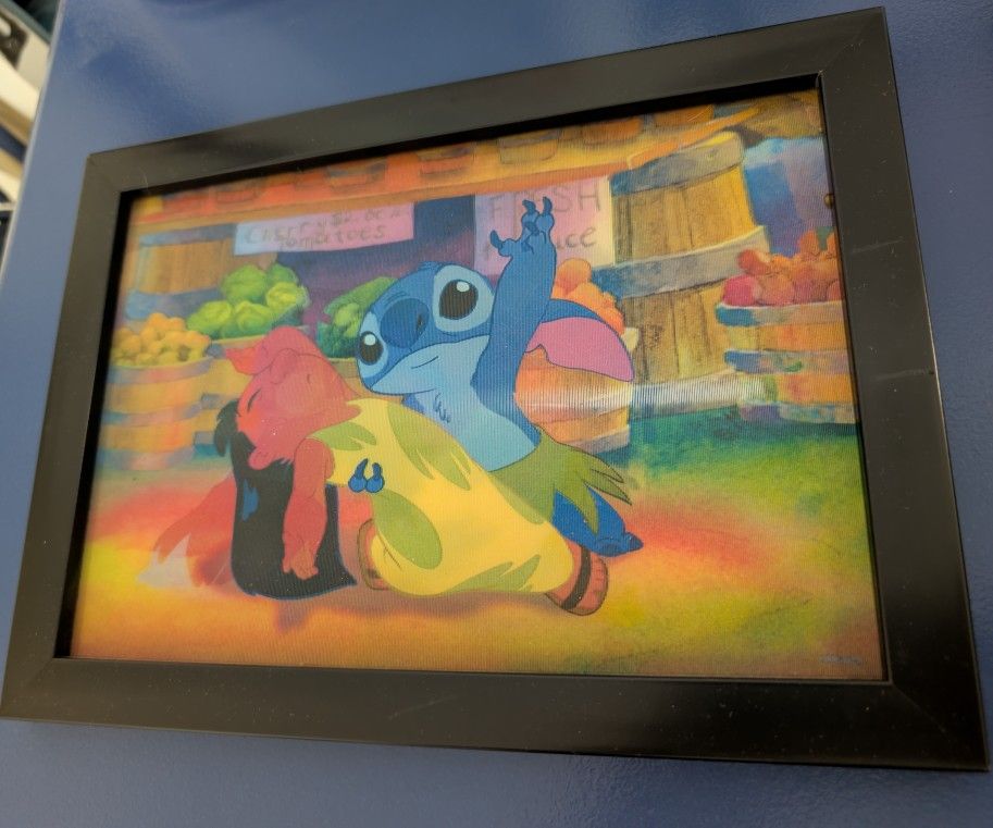 Disney Lilo And Stitch Dance Holographic Frame/Wall Art