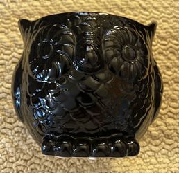 Black Owl Planter 