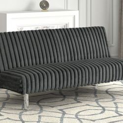 Brand New Dark Grey Super Plush Futon Sofa Sleeper 