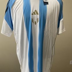 New Authentic adidas Argentina MESSI Soccer Jersey XL Blank Hard To Find