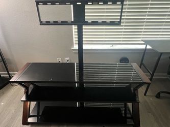 TV Stand with Integrated Wall Mount Bracket