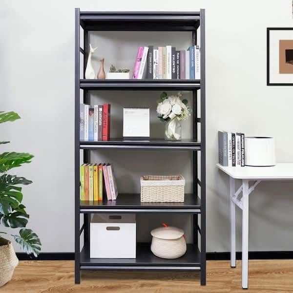Black 5-Tier Adjustable Metal Shelving Unit,35.4 in. W x 15.7 in. D x 72 in. H(new in box)
