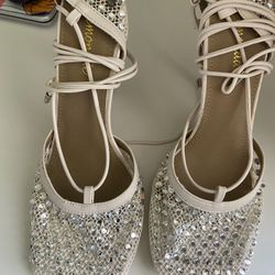 White Sparkly Heels