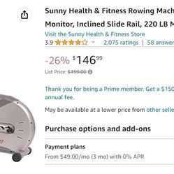 Rowing Machine Sunny Health