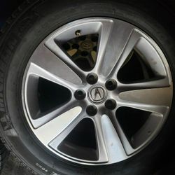 2013 Acura Mdx Wheels and Michelin Tires Good Condition. Bolt Pattern 5x120.