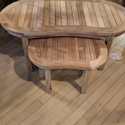 Peanut Scroll Coffee Table/Side Table SET