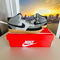 Nike Court Vision Mid Smoke Grey Black Men’s Size 9.5 / 11 – Brand New in Box