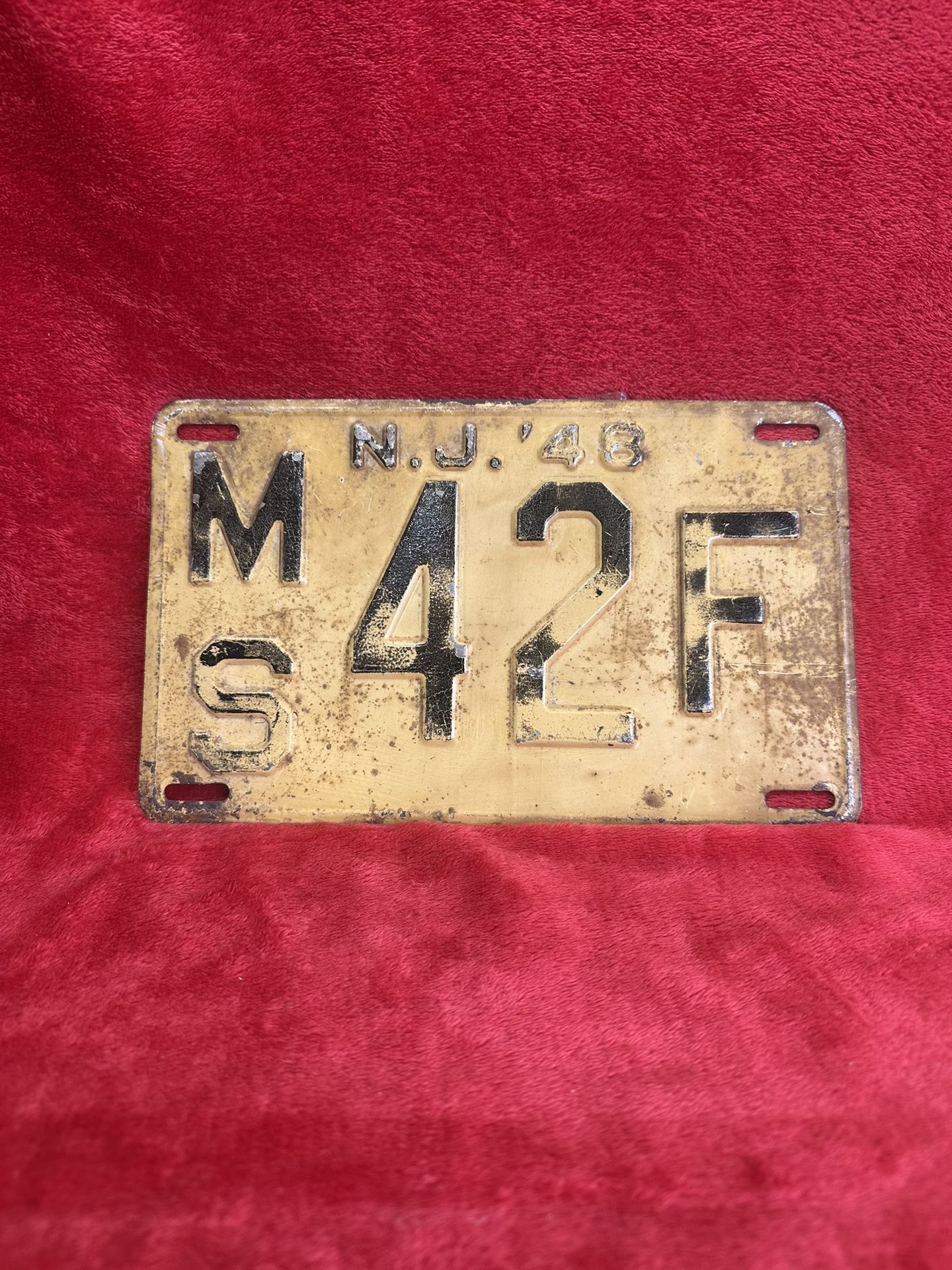 🚗 1948 New Jersey License Plate