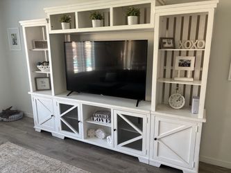 White Farmhouse Entertainment Center