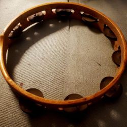Vintage Skinless Wooden Tamborine 
