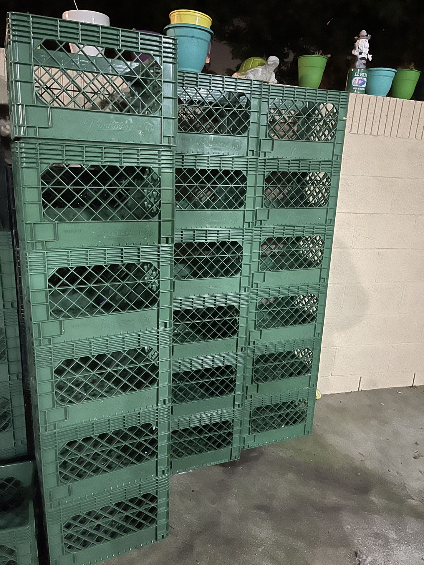 Green Milk Crates 5 For $20