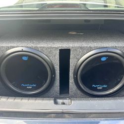 FULL CAR AUDIO SETUP – AMP, DUAL 15” BOX, SUB + LOC – $150 TODAY