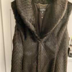 Ellen Tracy Fur Vest Size Xl New
