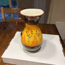 Hand painted pitcher 