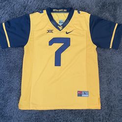 Nike Will Grier West Virginia Mountaineers (Home Yellow) Football Jersey