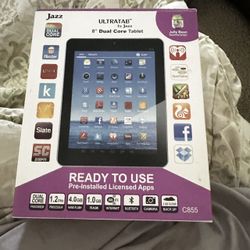 ( Mint ) ULTRATAB JAZZ 8” Dual Core Tablet 4GB Wi-Fi Bluetooth 1.0 Gb Ram Silver