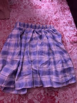 Blue Plaid Mini Skirts