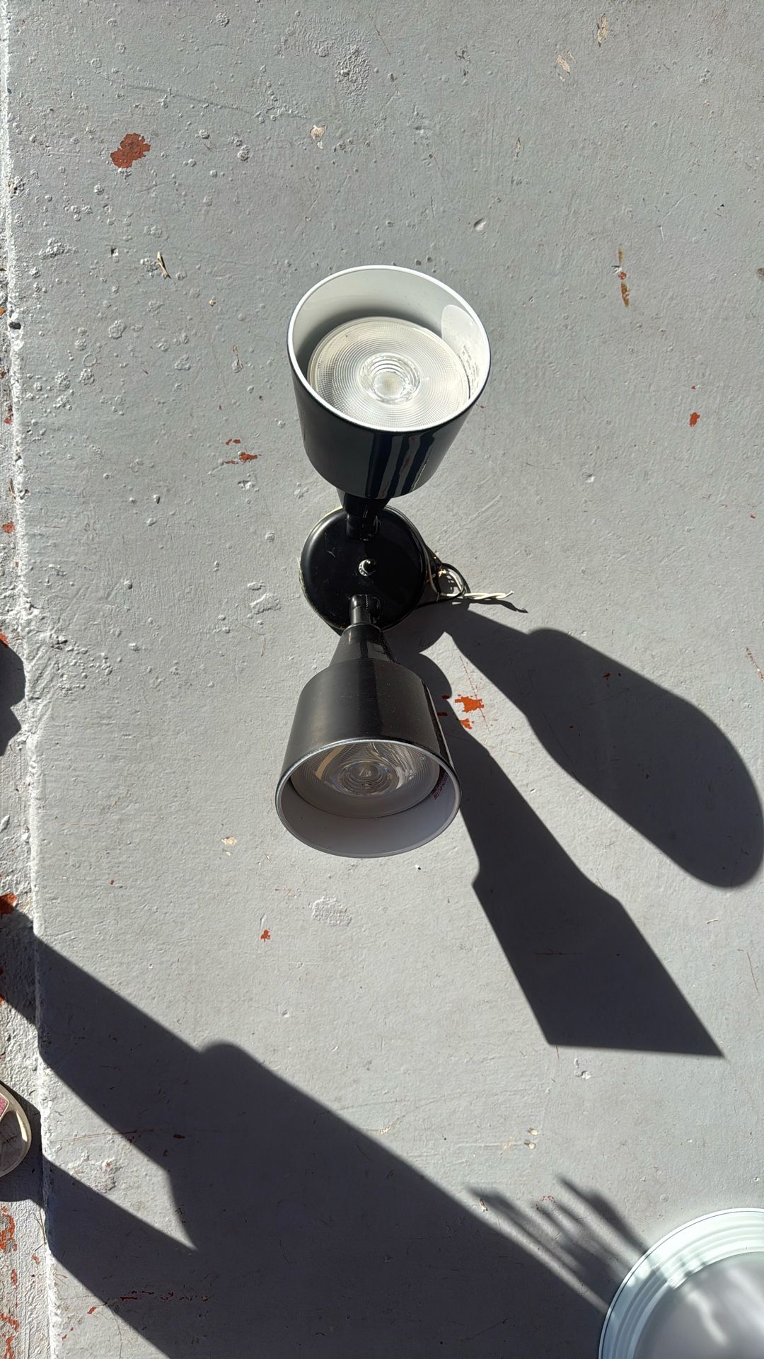 Dual Head Outdoor Floodlight – Black – Adjustable