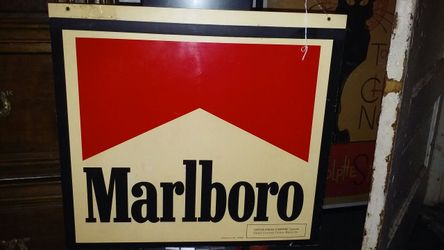 Marlboro two sided plastic signi