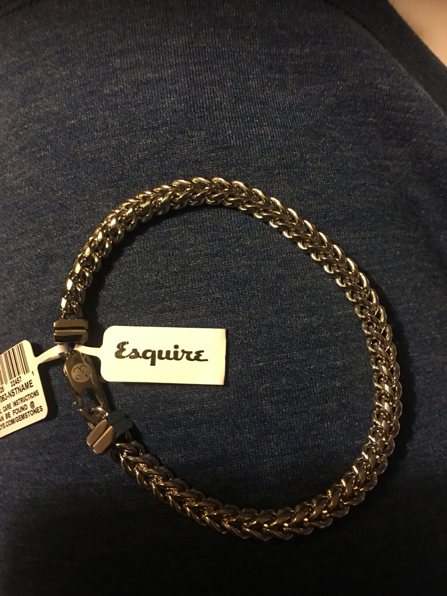 New Men’s Esquire Stainless Steel Bracelet. Tags Attached