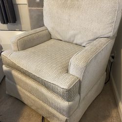 Upholstered Rocking Glider Chair and Ottoman