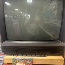Vintage Coaxial CRT TV 19.5 Inch Works!!  No Remote  