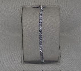 7" Moissanite Tennis Bracelet (6ct, .925 Silver, White Gold) w/ warranty