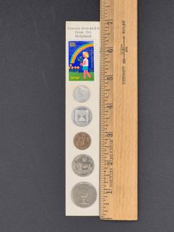 Vintage Souvenir From The Holyland Stamp & Coins