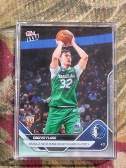 Cooper Flagg Rookie Topps Now Dallas Mavericks