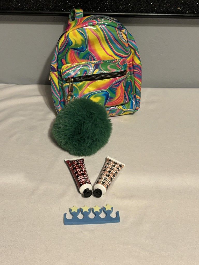 Girls Bundle Mini Backpack Lotions Keychain+ π