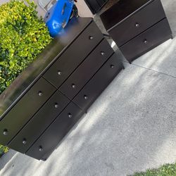 6 Drawer Wood Dresser & 2 Drawer Nightstand OBO