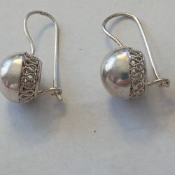 Silver Earrings Dangling 