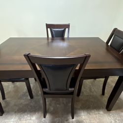 Solid wood 6-Piece Dining Set with Bench: Used For A Year