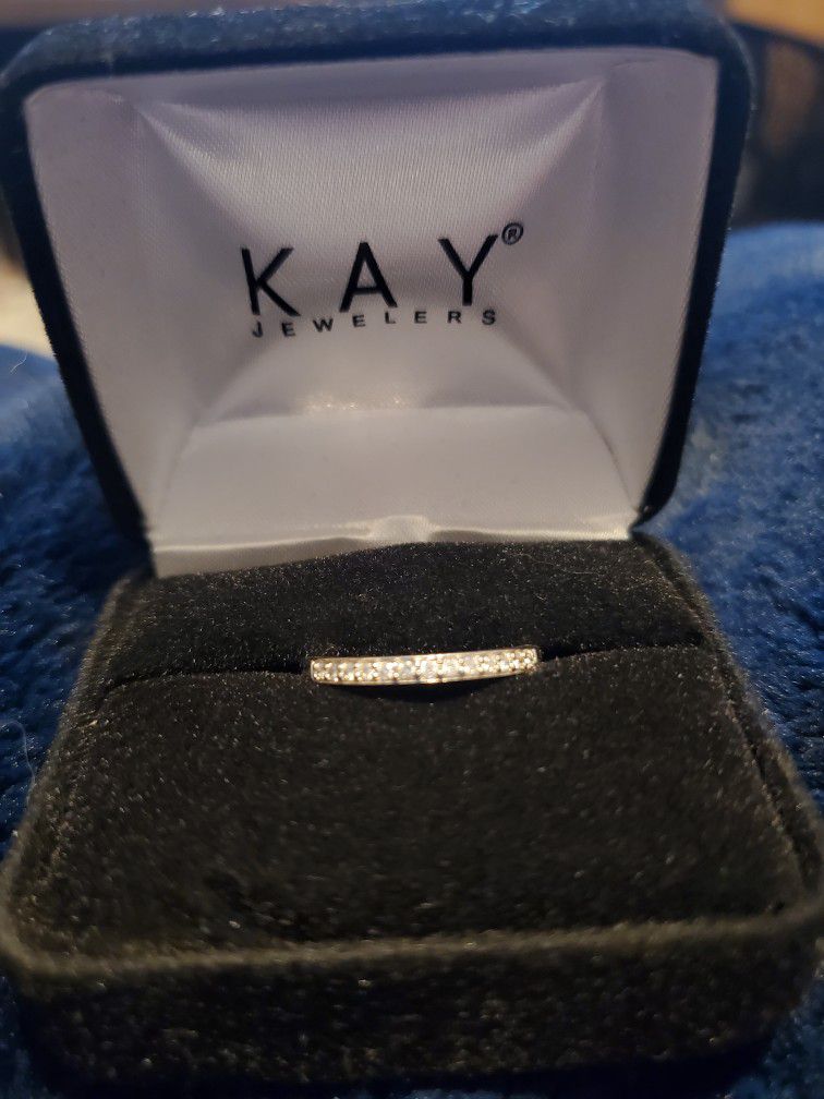 14K White Gold Diamond Engagement Ring 