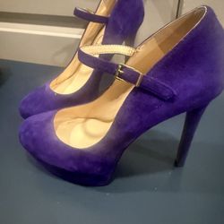 Purple high heels