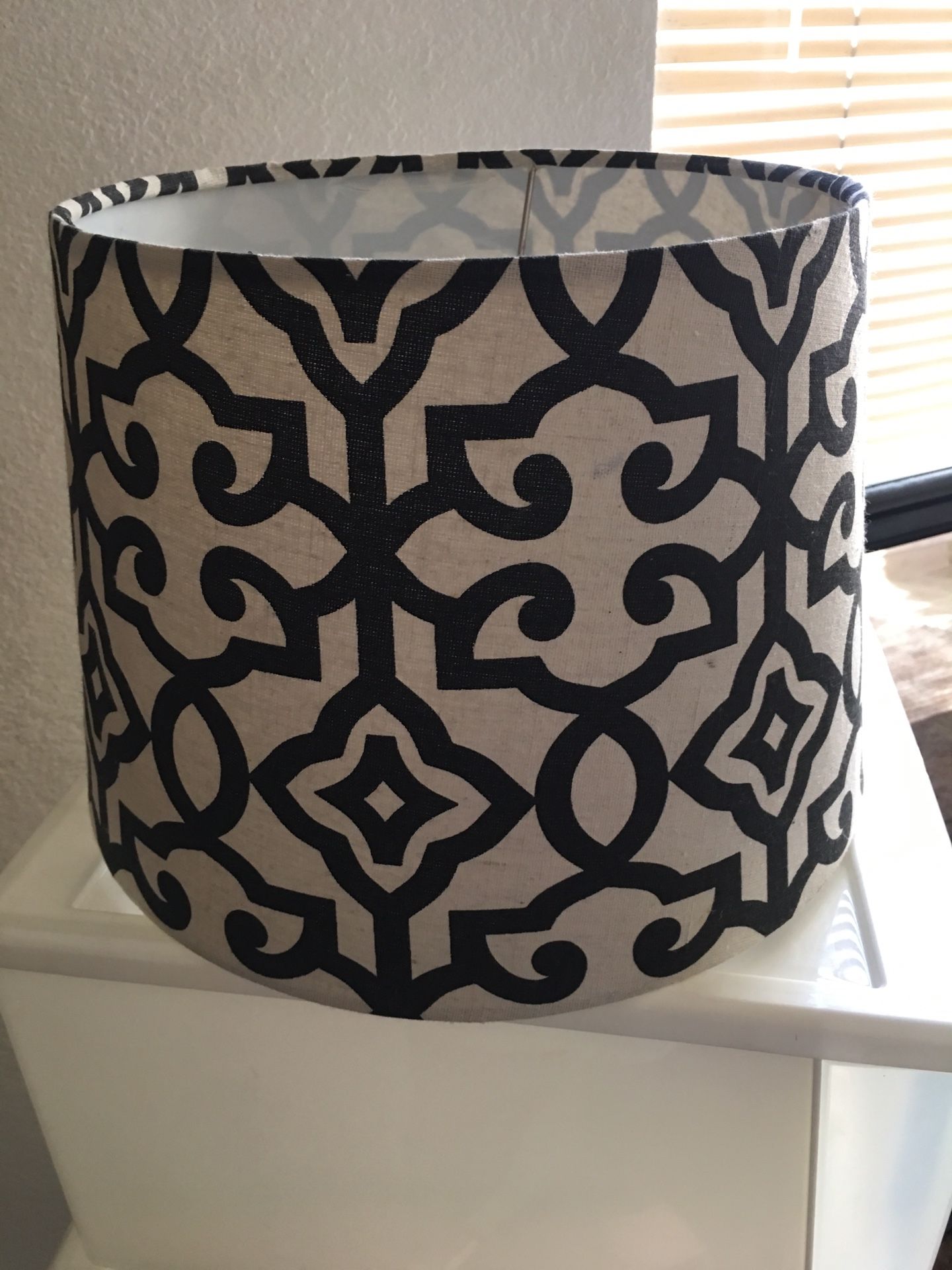 Black and white lamp shade