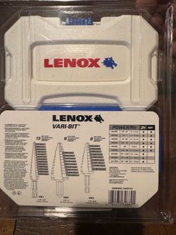 Lenox Vari-Bit 3-Piece Step Drill Bit Set – Power Drive – VB1 / VB2 / VB3 – Made in USA – New in Package Lenox Vari-Bit 3 Piece Step Drill Bit Set Mod
