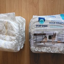 17 Count XL Disposable Male Dog Diapers 