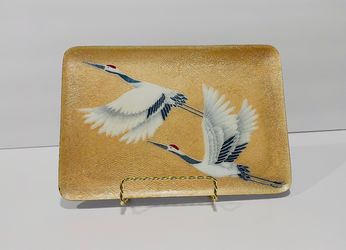 Vintage Midcentury Japanese Shippo Cloisonné Enameled Tray 7”-4.5”.